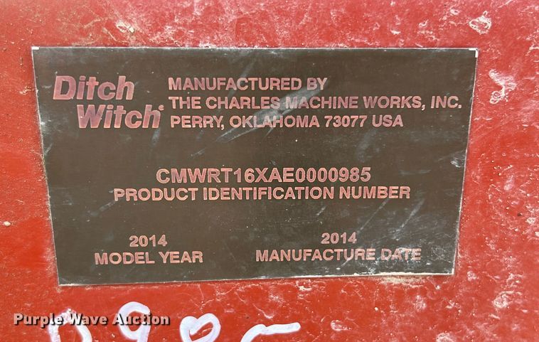 image for item DS3097 2014 Ditch Witch RT16 trencher