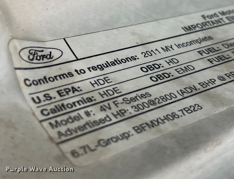 image for item DS3108 2011 Ford F550 Super Duty XL bucket truck