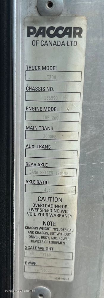 image for item DW5004 2006 Kenworth T300 utility / service truck