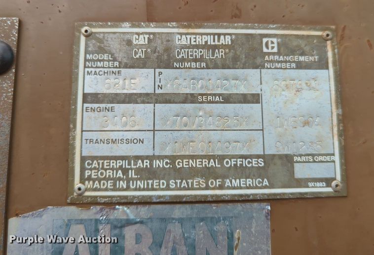 image for item DW5015 1991 Caterpillar 621E scraper