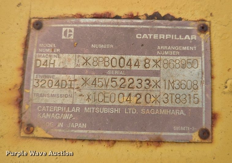 image for item DW5020 1986 Caterpillar  D4H dozer