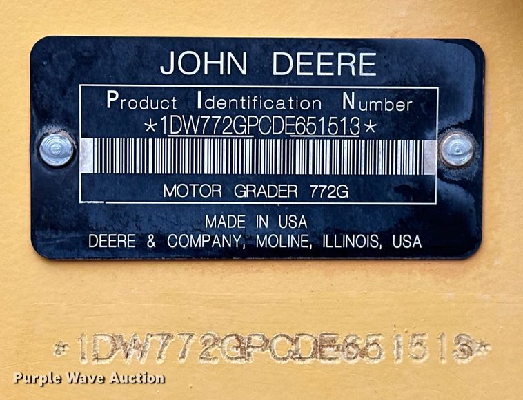 image for item DW5032 2013 John Deere 772GP motor grader