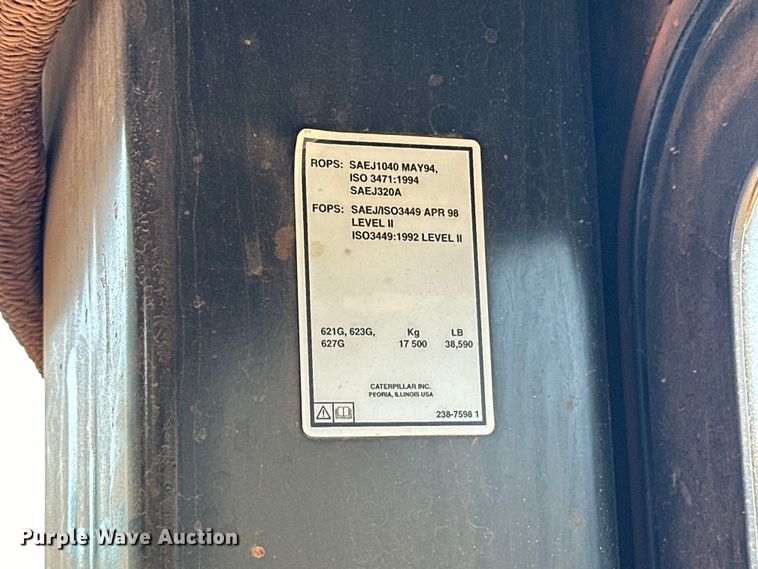 image for item DW5034 2007 Caterpillar 621G conventional scraper 