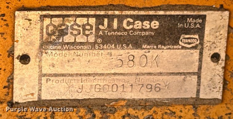 image for item DX0606 1988 Case 580K Construction King backhoe