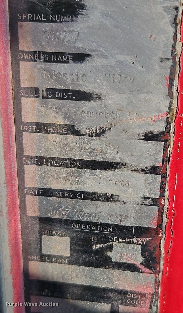 image for item EI3564 1974 Kenworth tank truck