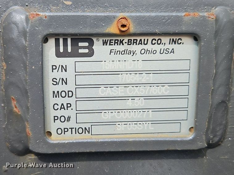 image for item EI3848 Werk-Brau Co. Case CX57/60C mini excavator bucket