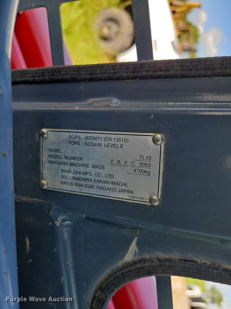 image for item EI3858 2013 Takeuchi  TL10 tracked skid steer loader