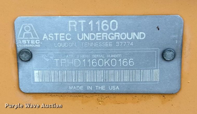 image for item EJ2796 2007 Astec RT1160 trencher