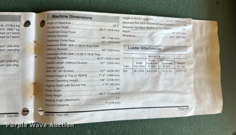 image for item EJ2832 Scat Trak 1300c skid steer loader