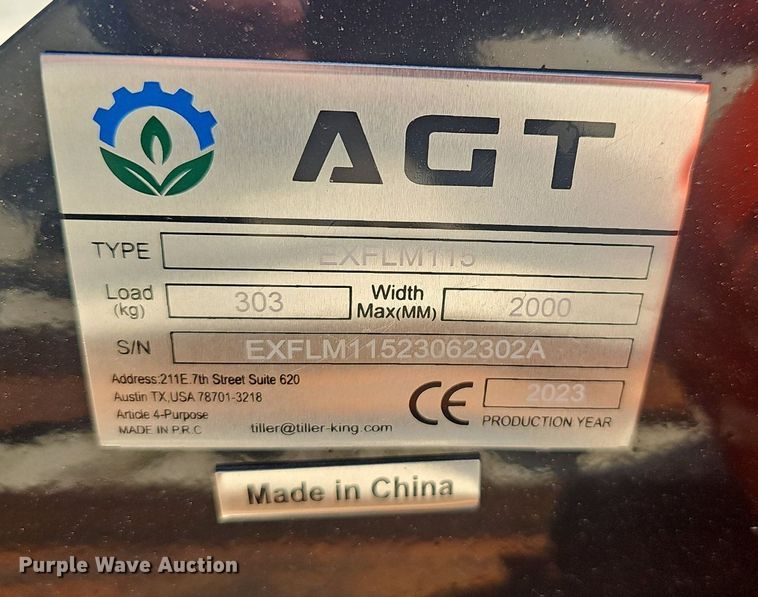 image for item EJ5505 2023 AGT EXFL115 excavator flail mower