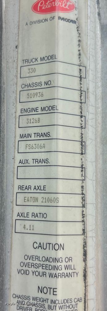 image for item EK8530 2000 Peterbilt  330 tank truck