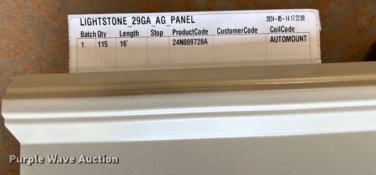 image for item IB9414 (115) Sheets of Doerksen Metal Components metal siding/roofing