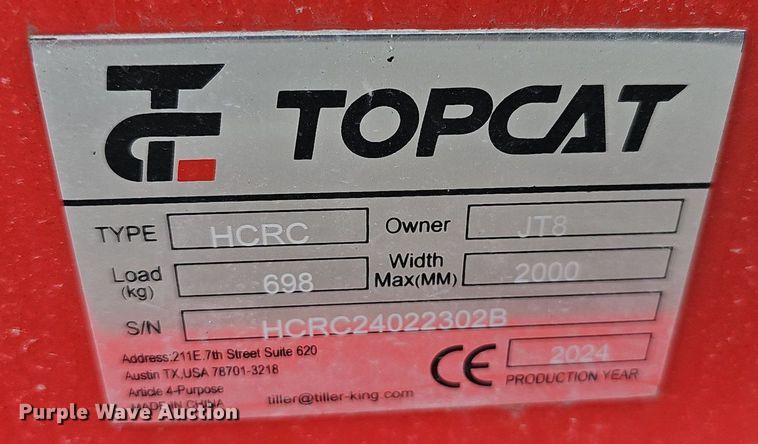 image for item IO9969 2024 TopCat HCRC skid steer rotary mower