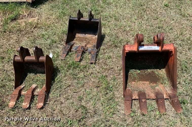 image for item JT9849 (3) mini excavator buckets