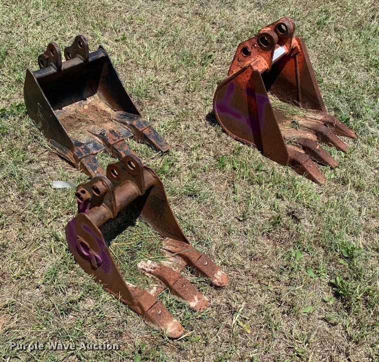 image for item JT9849 (3) mini excavator buckets