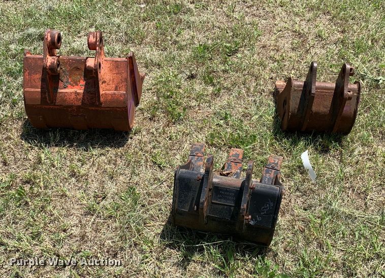 image for item JT9849 (3) mini excavator buckets