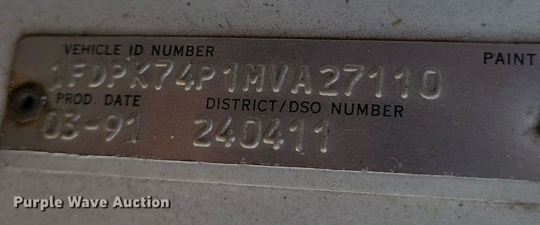 image for item KB9021 1991 Ford F700 bucket truck