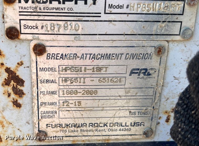 image for item LU9850 FRD HP65-II plate compactor