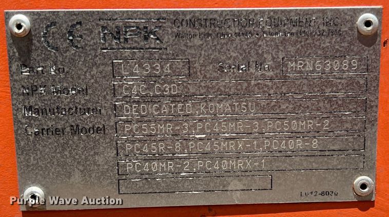 image for item LU9851 NPK C3D plate compactor