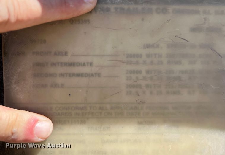 image for item LU9870 1994 Etnyre RTB40TD3-T1 lowboy equipment trailer