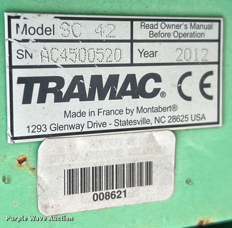 image for item LU9881 2012 Tramac SC42 breaker