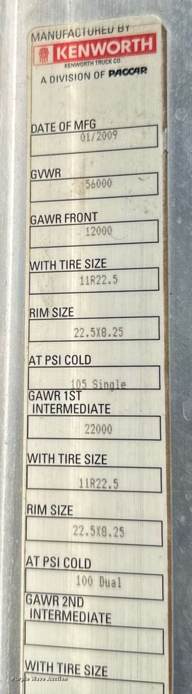 image for item ND9064 2010 Kenworth T800 dump truck