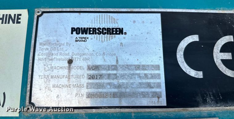 image for item NL9814 2017 Powerscreen Trakpactor 320SR impact crusher screening plant