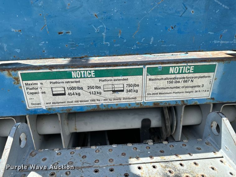 image for item NL9858 2005 Genie GS-2646 scissor lift