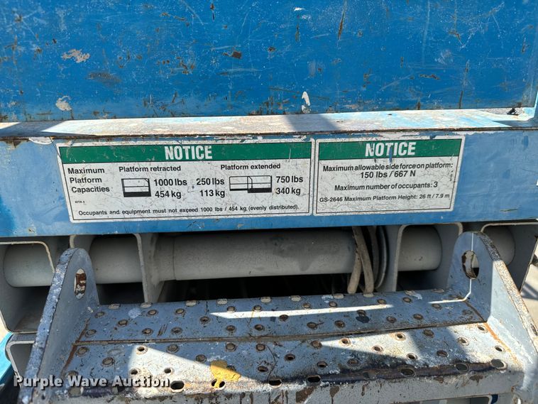 image for item NL9859 2005 Genie GS-2646 scissor lift