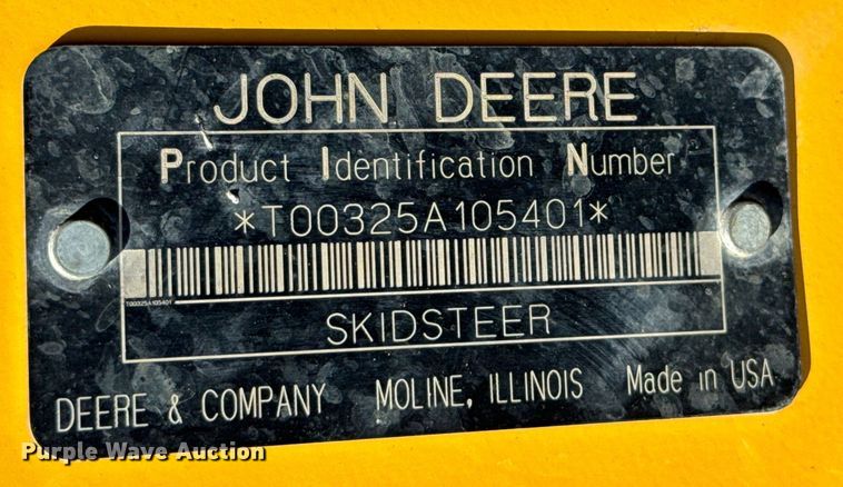 image for item NL9860 2005 John Deere 325 skid steer loader