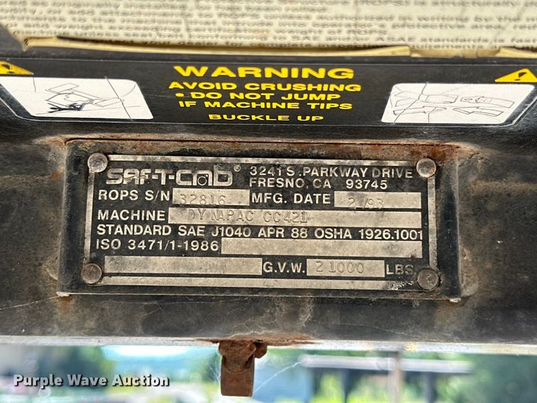 image for item NR9922 1993 Dynapac  CC421 double drum vibratory roller