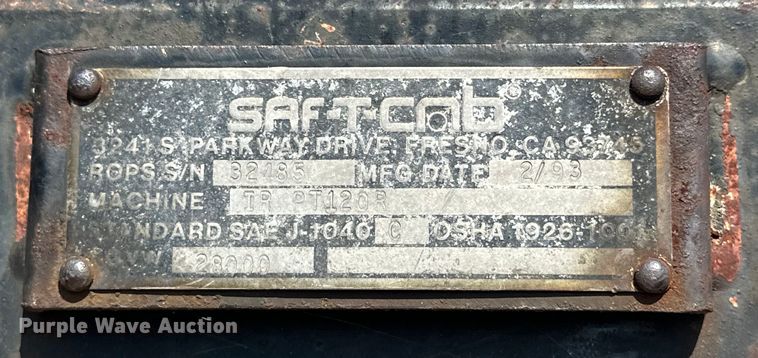 image for item NR9925 1993 Ingersoll Rand PT125R pneumatic roller