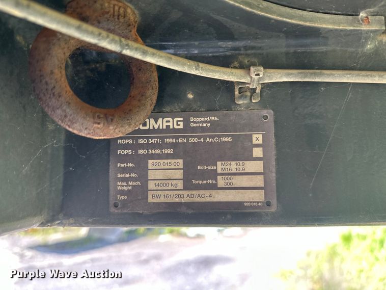 image for item NR9927 2006 Bomag BW190 AD-4 double drum vibratory roller