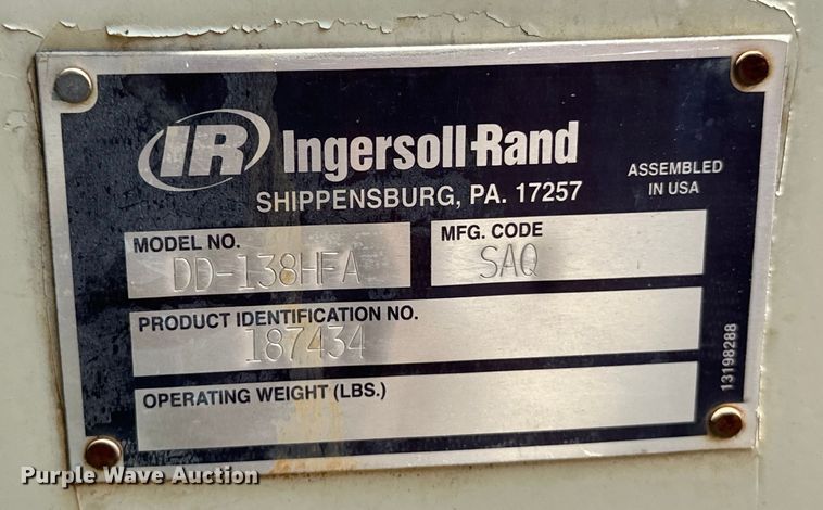 image for item NR9933 2006 Ingersoll Rand DD138 HFA double drum vibratory roller