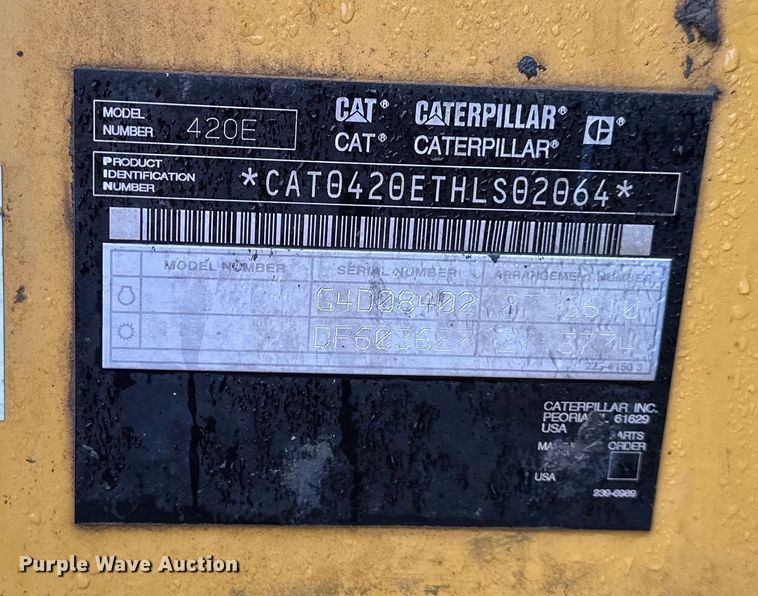 image for item NT9267 2006 Caterpillar  420E backhoe