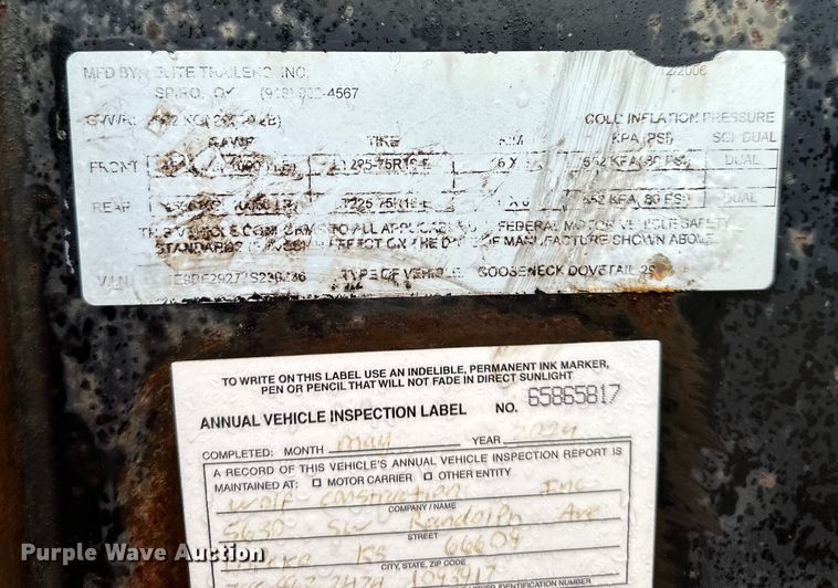 image for item NT9273 2007 Elite  equipment trailer