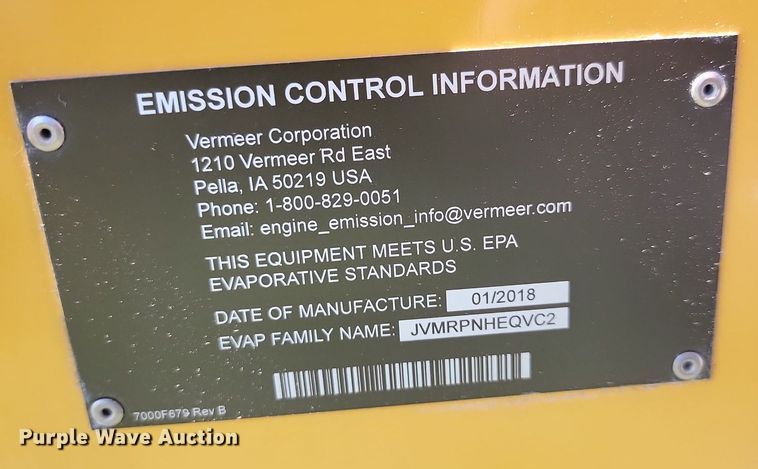 image for item NZ9855 2018 Vermeer  RTX200 trencher