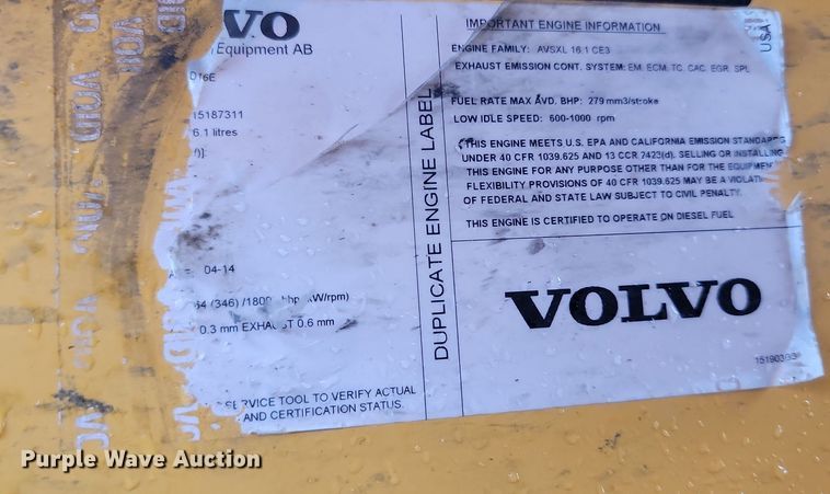 image for item NZ9890 2014 Volvo L350F wheel loader