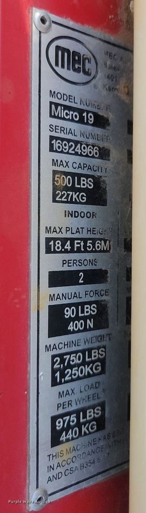 image for item NZ9904 (3) scissor lifts