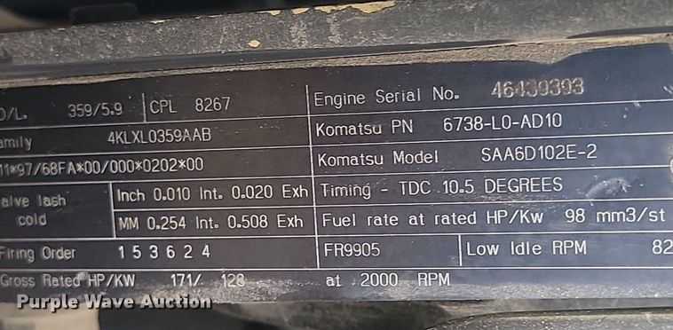 image for item NZ9920 2005 Komatsu  WA320 wheel loader