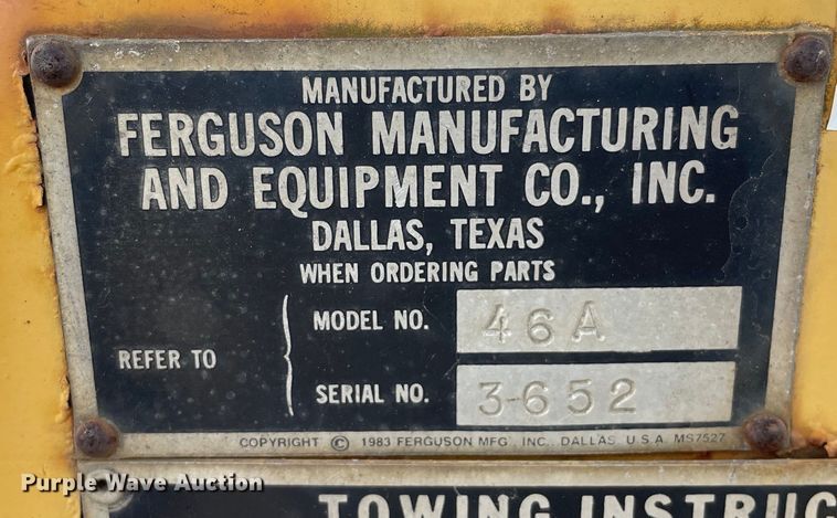 image for item OG9958 1990 Ferguson  46A double drum roller