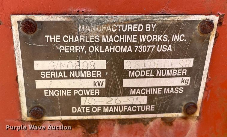 image for item OG9963 1995 Ditch Witch 3610 trencher