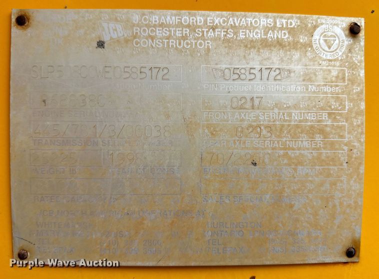 image for item OI9139 1998 JCB 508C telehandler