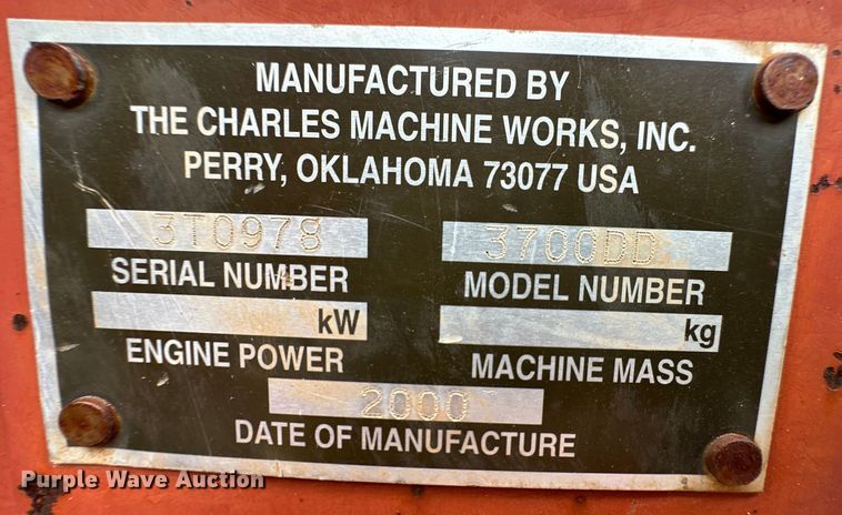 image for item OI9143 2000 Ditch Witch 3700 trencher