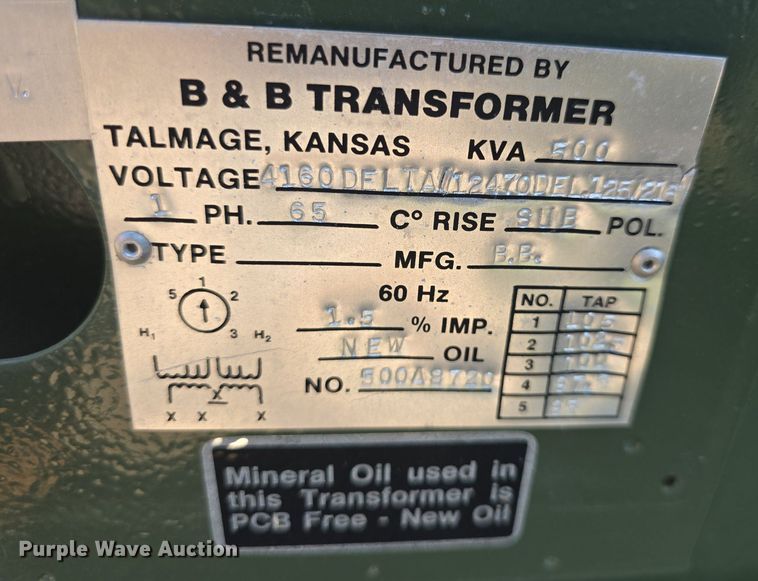 image for item DM1646 1989 Square D transformer 