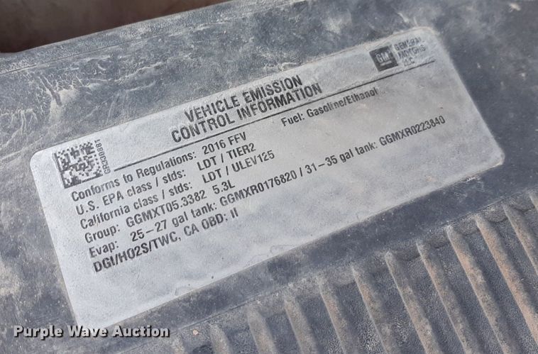 image for item DQ7113 2016 Chevrolet Tahoe Police SUV