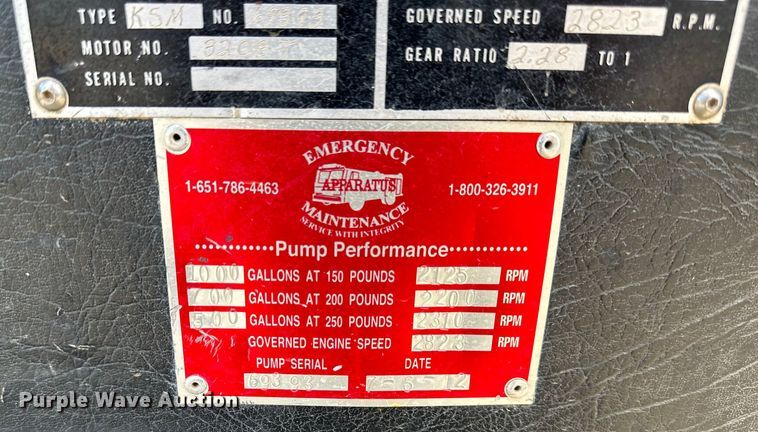 image for item DS4173 1988 GMC  TopKick 7000 fire truck