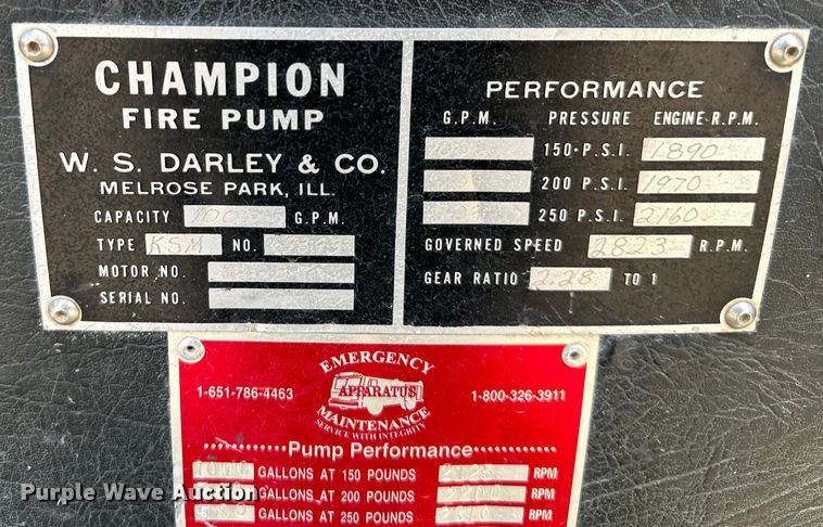 image for item DS4173 1988 GMC  TopKick 7000 fire truck