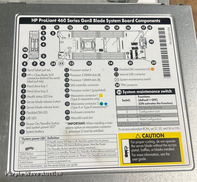 image for item EG0452 Approximately 45 HP Proliant BL460C servers