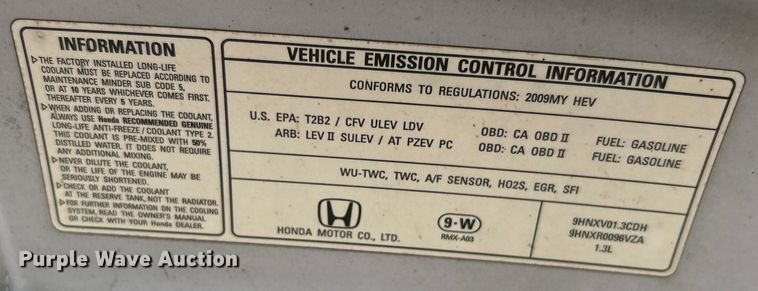 image for item EG0464 2009 Honda Civic Hybrid 